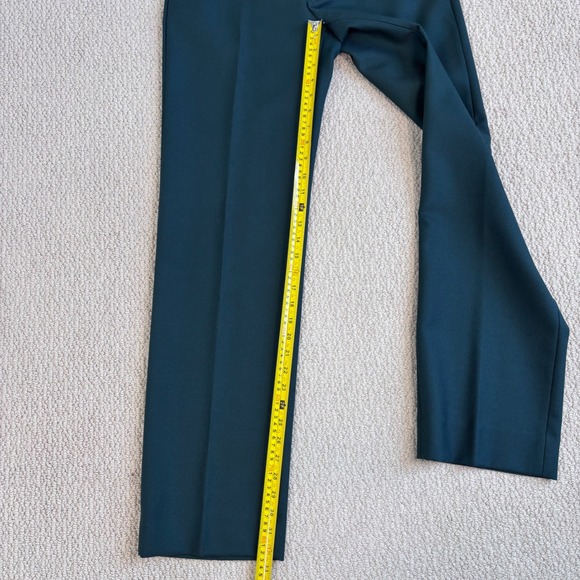 Banana Republic Lido Straight Leg Italian Wool Trouser Green Sz 4 Marzotto mill - Picture 11 of 16